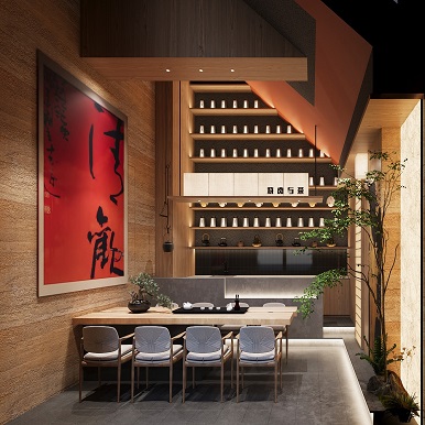 万牛烧肉店设计 • 误入庭竹深处